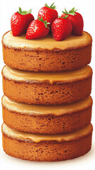 Smartphone wallpaper with vertical cake illustration