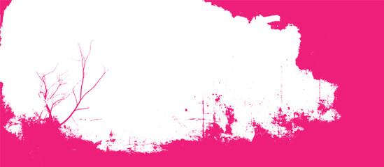 Obraz premium With pink paint splatters and scratched elements against a white background abstract expressionism painting illustration