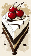Vertical background image of cake for mobile use