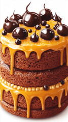 Vertical smartphone wallpaper with cake drawing