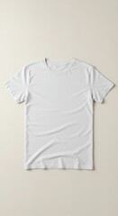 plain white t-shirt on a pastel-colored background
