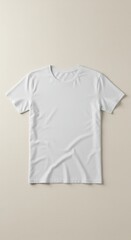 plain white t-shirt on a pastel-colored background