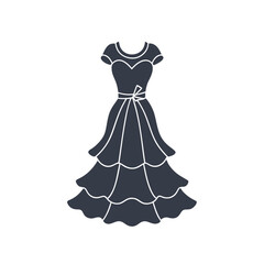 Obraz premium Elegant Long Gown Illustration – Formal Dress Vector