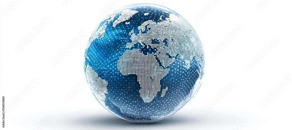 Poster world globe planet on white background. generative ai technology.