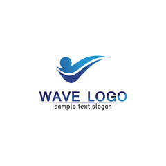 Waves beach logo and symbols template icons app