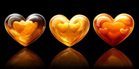 Banner featuring hearts for wedding web pages