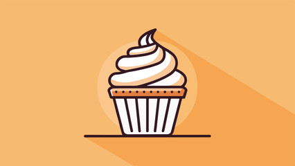 Cupcake icon design, Cupcake vector design, Cupcake Logo design