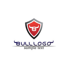 Bull horn logo and symbols template icons app vector