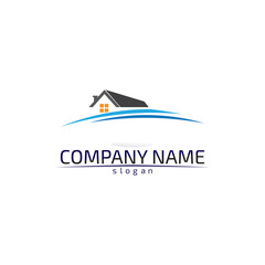 Real estate and home buildings logo icons template vector