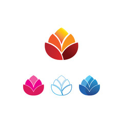Vector Lotus Flower Sign for Wellness, Spa and Yoga design