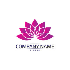 Vector Lotus Flower Sign for Wellness, Spa and Yoga design