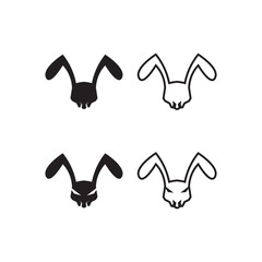 Rabbit vector Logo template and animal icon design animals