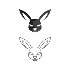 Rabbit vector Logo template and animal icon design animals