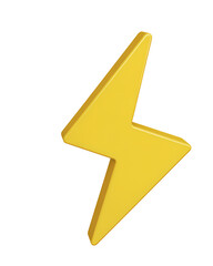 A 3D Render of a Golden Lightning Bolt A Symbol of Energy and Speed Perfect for Adding a Dynamic Touch to Designs and Projects with Its Bold Color