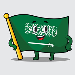 flag saudi arabia cartoon vector