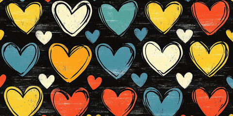Fototapeta premium Banner image with hearts for romantic websites