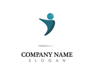 Fototapeta premium Health success people care logo and symbols template
