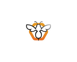 vector bee honey honey bee logo nice orange sweet unique warm design