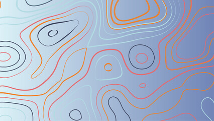 The stylized height of the topographic contour in lines and contours. Vector vintage topography contour outline map with relief elevation abstract background.