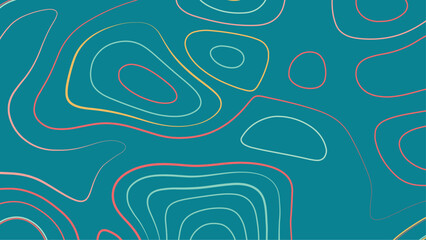 The stylized height of the topographic contour in lines and contours. Vector vintage topography contour outline map with relief elevation abstract background.