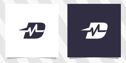 letter dm md logo design vector