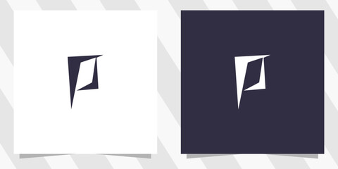 letter p logo design vector