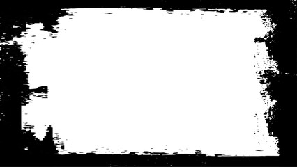 Abstract grunge frame with distressed edges. Vector template