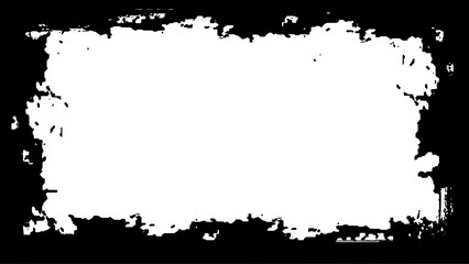 Vector Frame. rectangle for image. distress texture . Grunge Black borders isolated on the background . Dirt effect for your design
