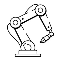 A sketchy style icon representing robot arm

