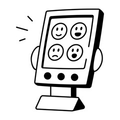 A sketchy style icon representing emotion detector
