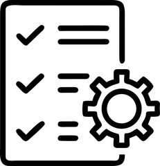 Project Management Icon To Do List Symbol Design for Task Management and Productivity on White Background Suitable for Web and