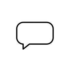 Speech bubble outline for communication or dialogue concepts  