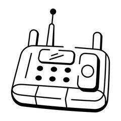 A doodle style icon representing iot device
