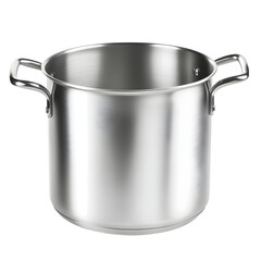 Stainless steel stockpot on a black background offers culinary versatility and durability