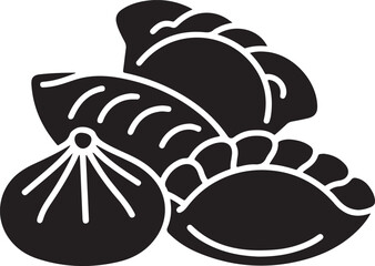 Dumplings (including Chinese, Japanese, and European varieties) silhouette