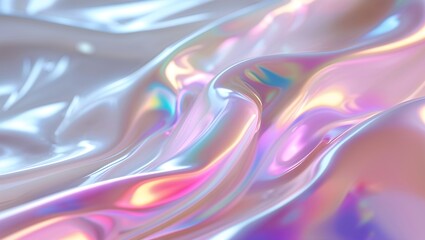 Obraz premium Opalescent gradient pearl white shifting to iridescent pink, soft focus