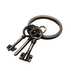 Aged keys on a keyring symbolizing vintage security and historical secrets