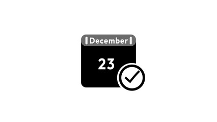 Calendar icon illustration. Calendar date symbol. Schedule calendar with check mark icon.