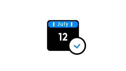 Calendar icon illustration. Calendar date symbol. 