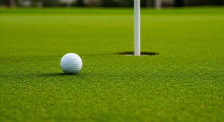 Golf ball on a green (2)