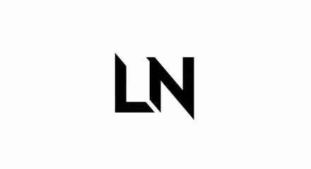 Obraz premium Modern minimalist initials ln logo