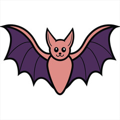 vector illustration of a cartoon bat