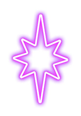 Obraz premium Neon Star Sparkle Icon Illustration