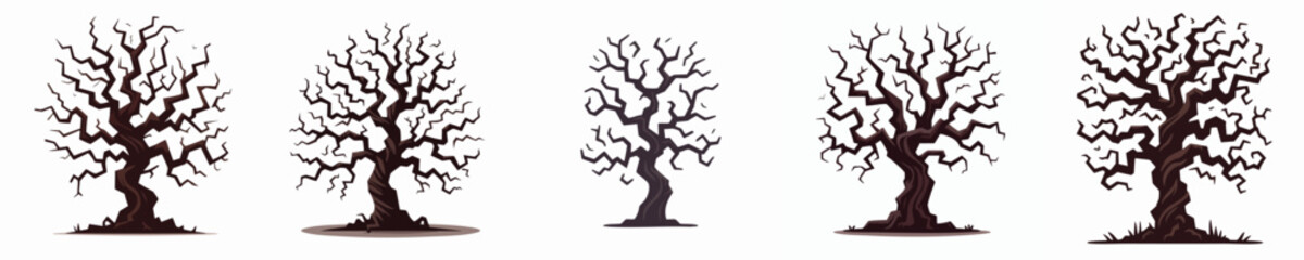 Halloween Tree Vector | Spooky Silhouette for Posters, Invitations & Decor