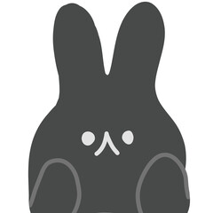 rabbit, bunny, animal, easter, cartoon, illustration, hare, cute, pet, animals, art, mammal, baby, 토끼, 까만토끼, 까망토끼, black, black bunny, black rabbit, 귀여운 토끼, 토끼 캐릭터, 동물, 포유류