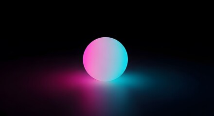 The Ethereal Glow Of A Futuristic Orb Casts Dynamic Pink And Cyan Light