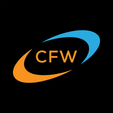 Dynamic Tech Logo Design with CFW Letters and Abstract Motion Elements &ndash; Modern Business Identity .CFW Letter Logo.
