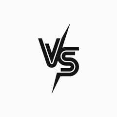 VS logo sport for battle games.