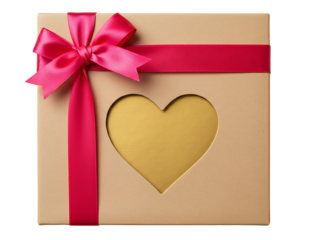 Elegant  gift box with red ribbon and bow isolated on transparent background