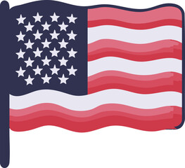 Obraz premium full-shot of a Flag icon The background color sho